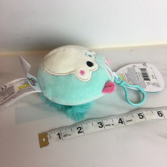 NWT Squishmallows Serene 3.5 " Clip on a Clip Squirrel Over the rainbow squad - Picture 3 of 4